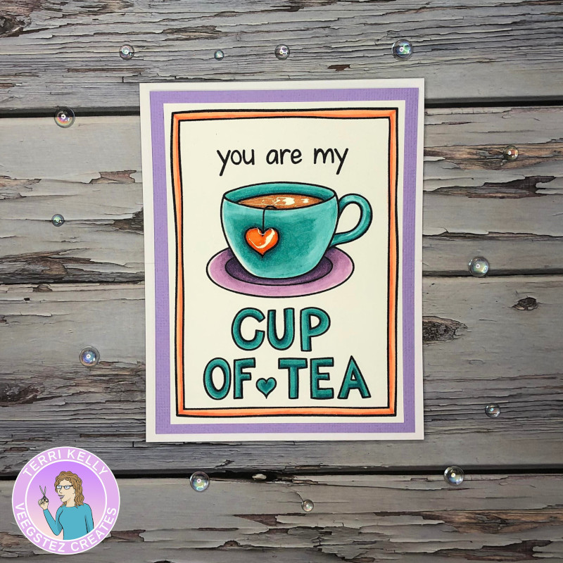 You're my Cup of Tea Valentines Easel Card by Terri (Veegstez Creates) You're my Cup of Tea Valentines Easel Card